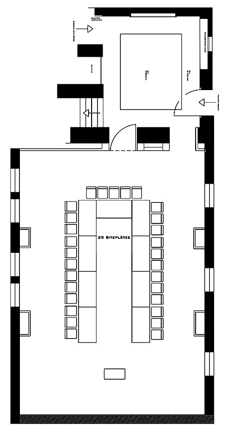 Konferenzbestuhlung – 29 Sitzplätze